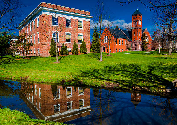 gladfelter hall, nel campus dell'università di gettysburg, pa. - gettysburg pennsylvania usa history foto e immagini stock