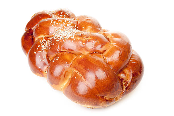 One braided shabbat challah One braided shabbat challah isolated on white background judiaca stock pictures, royalty-free photos & images