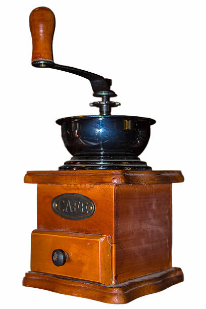 istock Vintage coffee mill isolated on white background 178890588