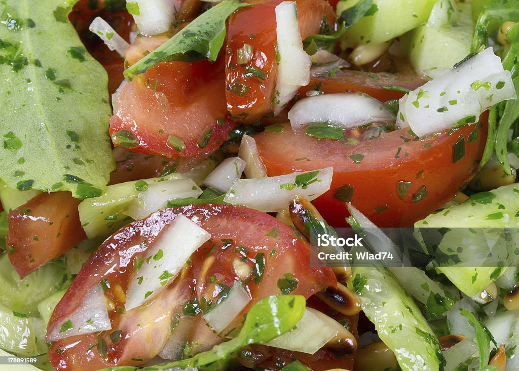 Plano aproximado de salada fresca - Royalty-free Alface Foto de stock