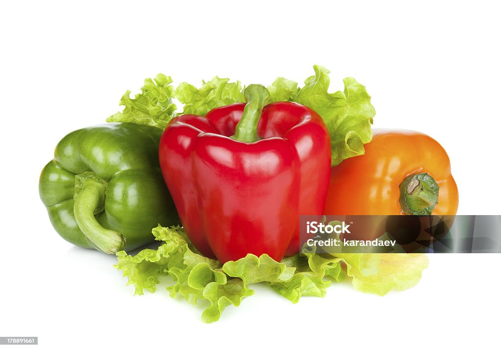 Красочные болгарский перец с салат - Стоковые фото Без людей роялти-фри