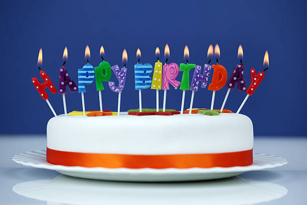 istock Happy birthday candles on a cake 178891951