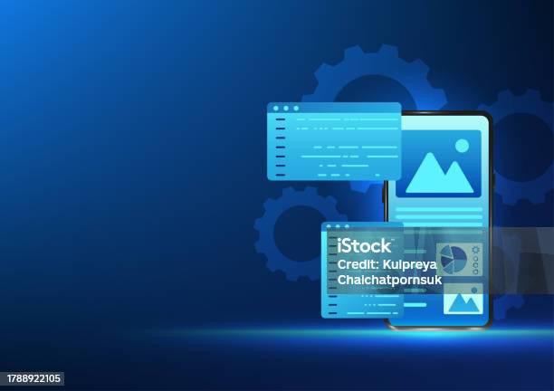 Mobile Developer Coding Screen Software Development Technology Smartphone Display Screen A Screen That ...