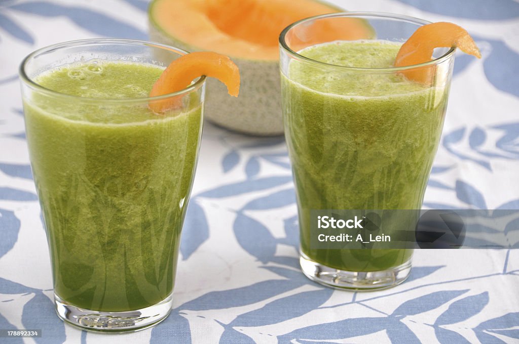 Green Salad Smoothie with melon Alcohol - Drink Stock Photo