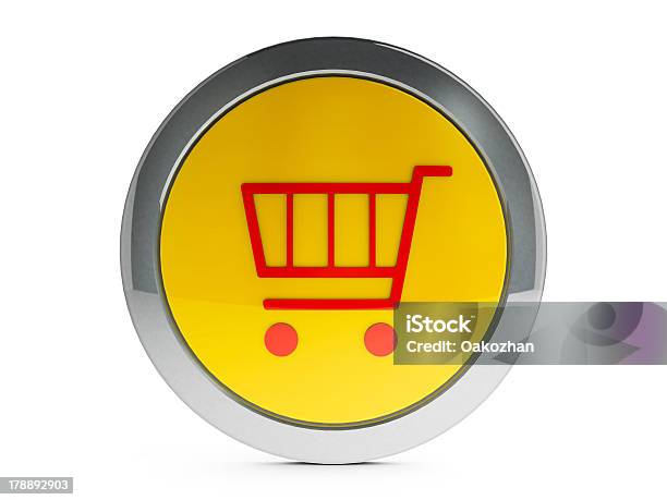 Shopping Cart Icon With Highlight Stock Photo - Download Image Now - Circle, Shopping Cart, Abstract
