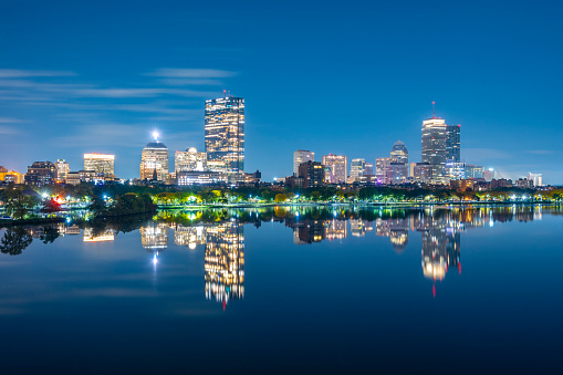 First of the Sunlight Falling onto the Skyline at Dawn