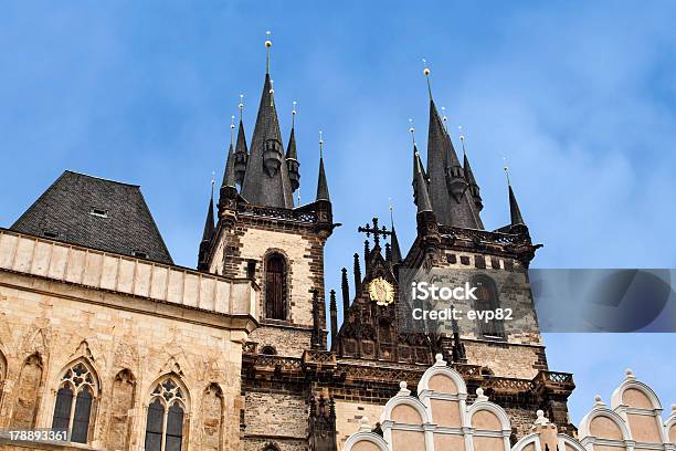 Symbol Of Prague Tyn Church Stock Photo - Download Image Now - Ancient, Architecture, Bohemia - Czech Republic