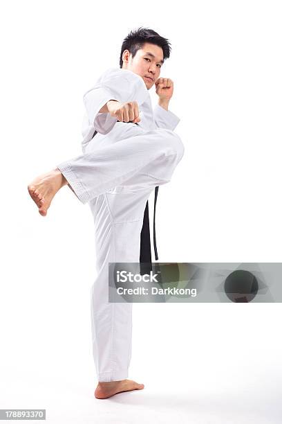 Taekwondo Action Stock Photo - Download Image Now - Active Lifestyle, Activity, Adult
