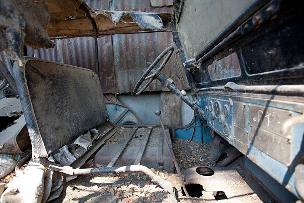 Intérieur de grunge voiture classique - Photo