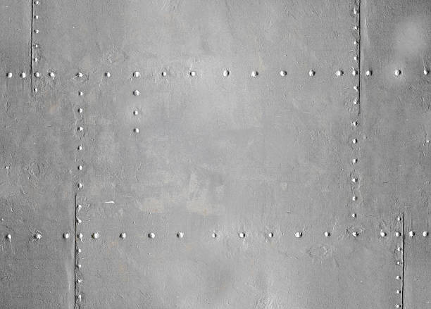 istock Abstract detailed blue metal wall background texture with seams 178893766