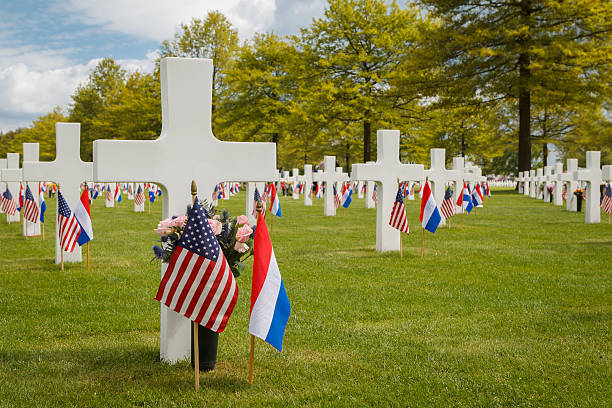 istock Grave Markers Decorated for Memorial Day 178894554
