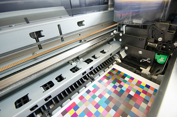 large format inkjet printer stock photo