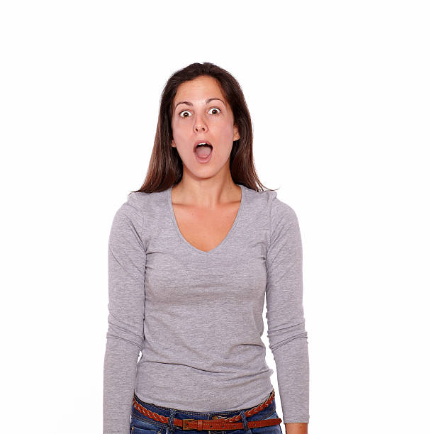 istock Surprised female looking at you with mouth opened 178895039