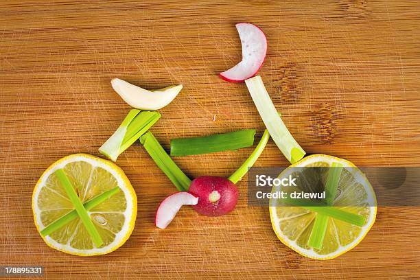 Healthy Lifestyle Concept Vegetable Bike Stock Photo - Download Image Now - Activity, Carbohydrate - Food Type, Cauliflower