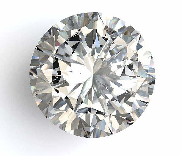 diamanti su sfondo bianco con alta qualità - brillante foto e immagini stock