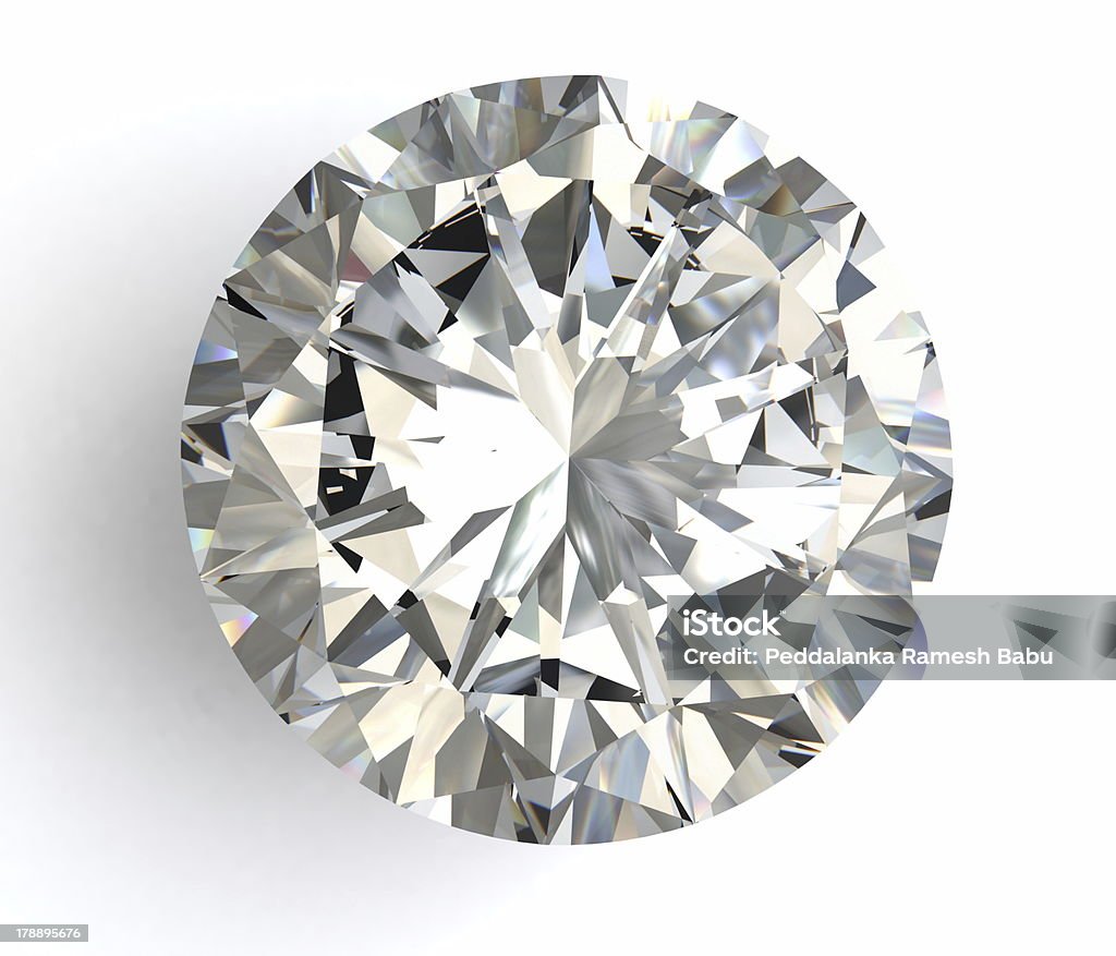 diamond on white background with high quality Diamond - Gemstone Stock Photo