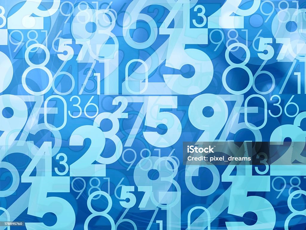 An abstract blue pattern with numbers blue abstract numbers background Number Stock Photo
