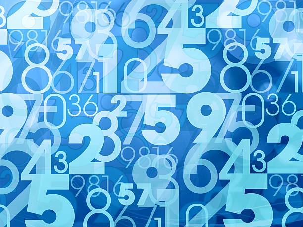 An abstract blue pattern with numbers blue abstract numbers background mathematics stock pictures, royalty-free photos & images