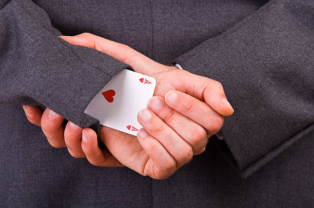 istock Businessman with ace card hidden under sleeve. 178896525