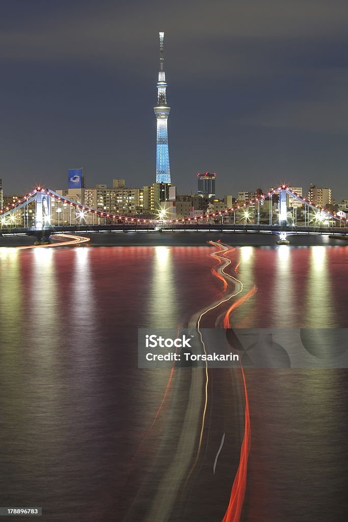 Blick auf Tokyo Sky Tree - Lizenzfrei Abenddämmerung Stock-Foto