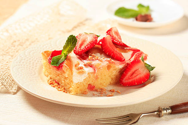 istock Cheese and strawberry sponge cake 178897649