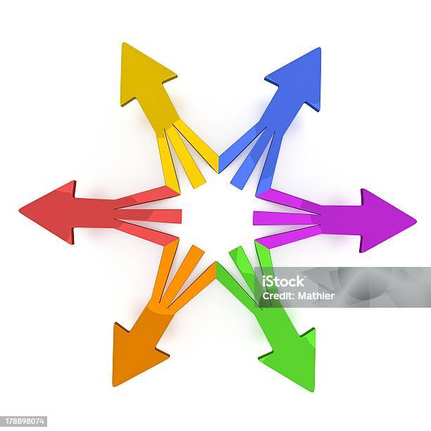 3 D 화살표 6 색상 6에 대한 스톡 사진 및 기타 이미지 - 6, 화살표, 0명