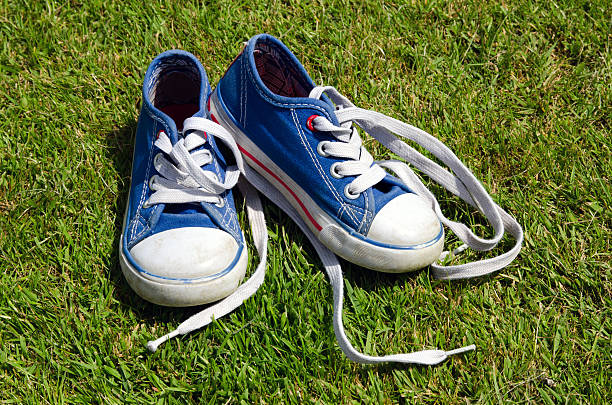 Childrens sneakers stock photo