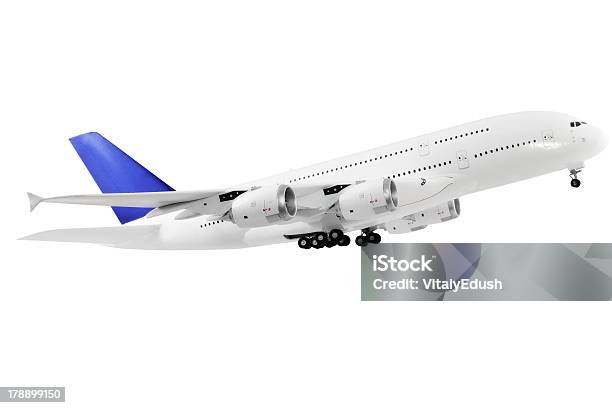 Nowoczesny Samolot Na Biały - zdjęcia stockowe i więcej obrazów Bez ludzi - Bez ludzi, Biały, Fotografika