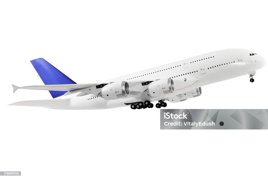 Moderno avião no branco. - Royalty-free Avião Foto de stock