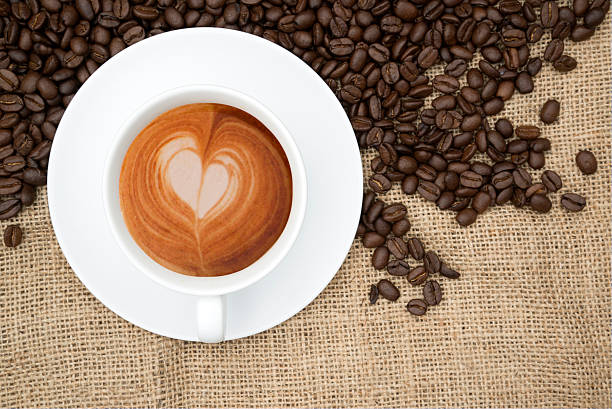 istock Cup of coffee with heart shape in foam 178899255