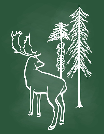 istock Hello Deer Chalkboard 1789012687