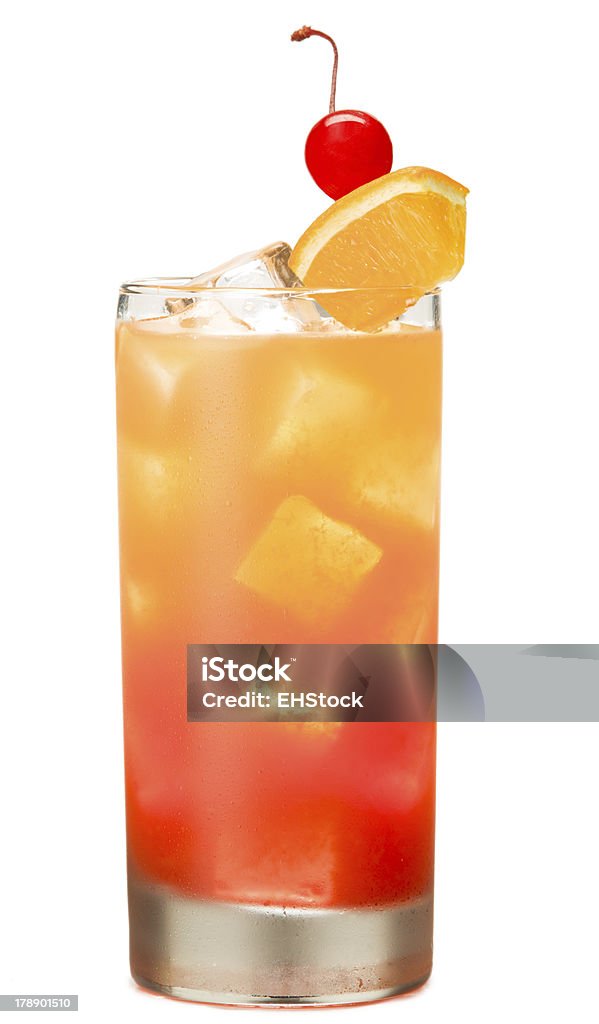 Tequila Sunrise alkoholische Cocktail trinken, isoliert auf weißem Hintergrund - Lizenzfrei Cocktail Stock-Foto