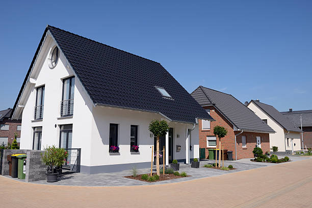 istock Row of new basic one-family houses 178901950