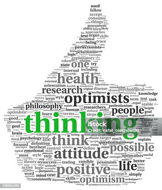 Thumbs Up Concept In Tag Cloud Stock Photo - Download Image Now - Aspirations, Attitude, Concepts