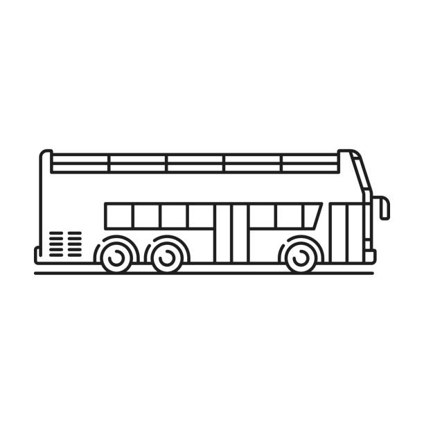 illustrazioni stock, clip art, cartoni animati e icone di tendenza di autobus turistico per passeggeri, trasporto turistico - bus coach bus travel isolated