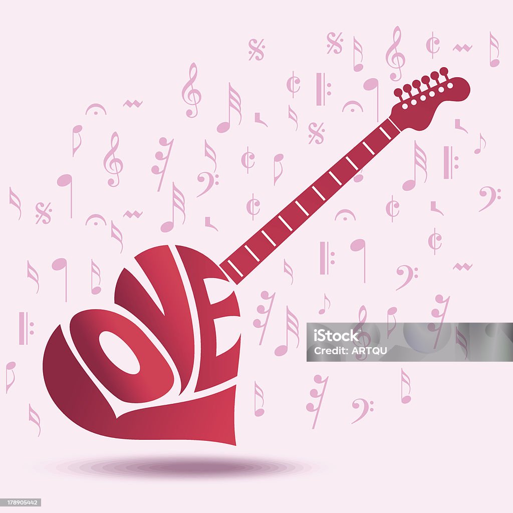 Interlinked Song Background Abstract Musical Background For Love Stock Illustration - Download ...