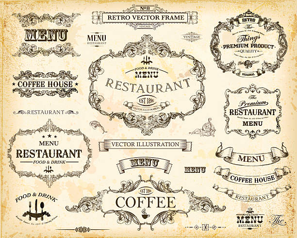 Vintage Menu vector art illustration