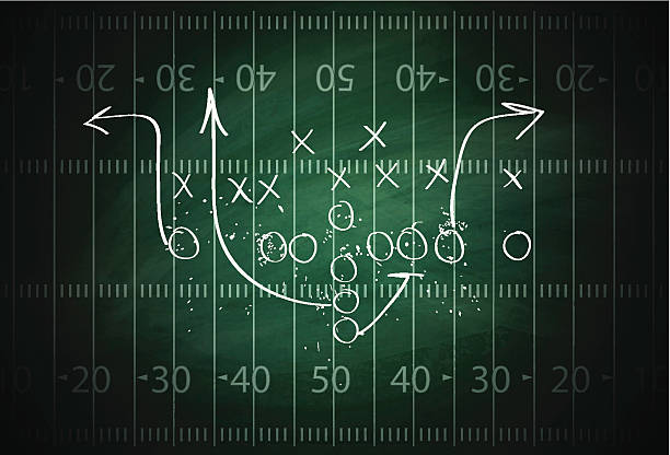 istock Football play drawn out on a field 178905715