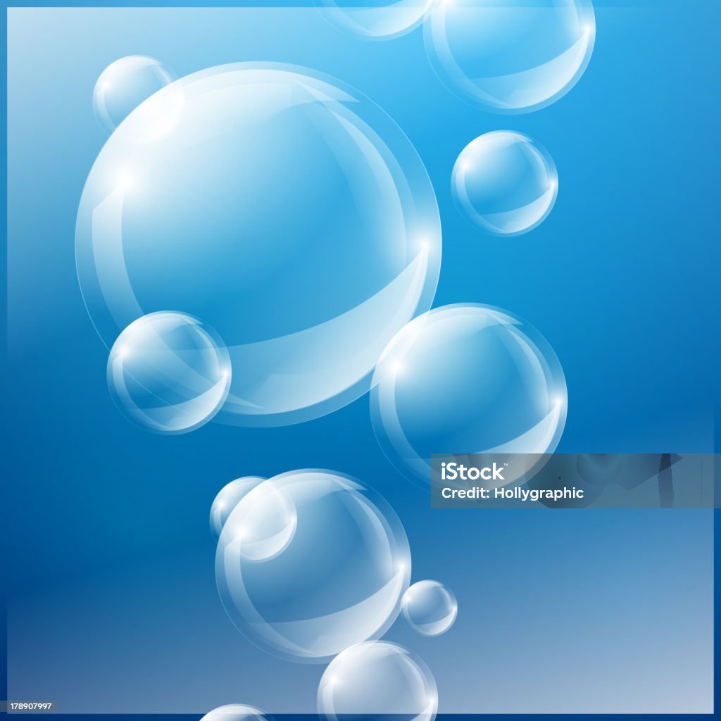 Пузыри на синем фоне - Векторная графика Пузырь роялти-фри