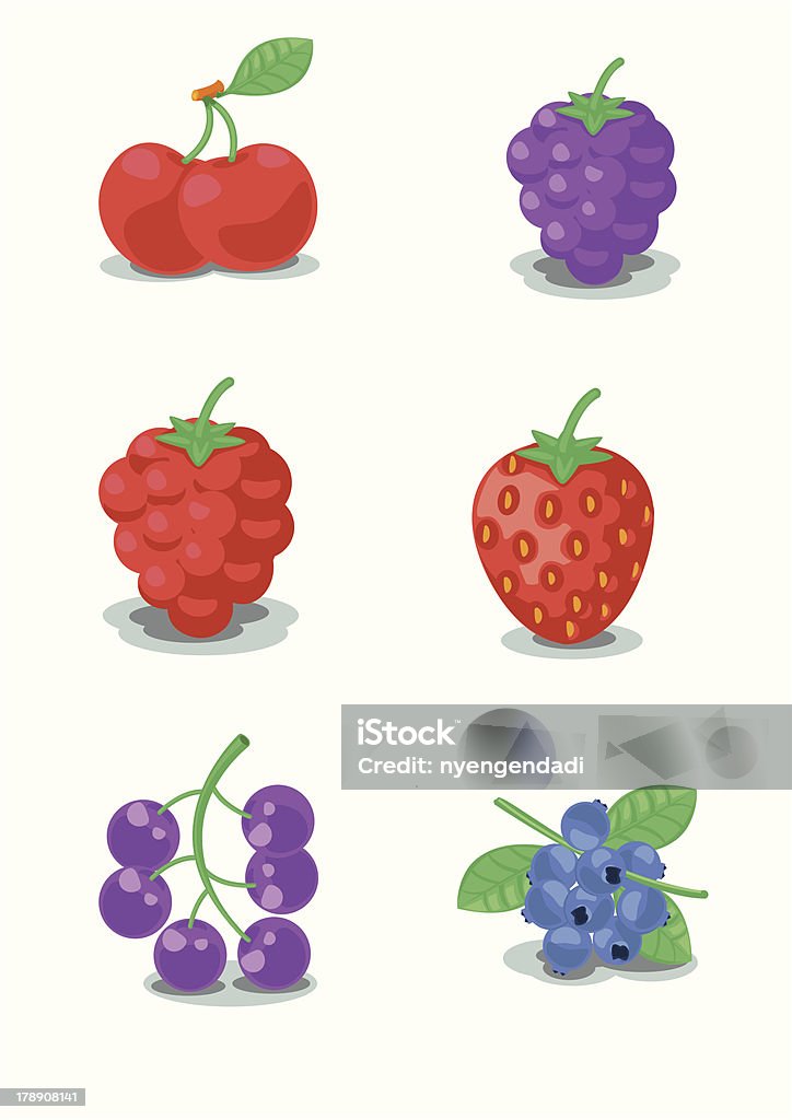 Berrys collection - Vetor de Alimentação Saudável royalty-free