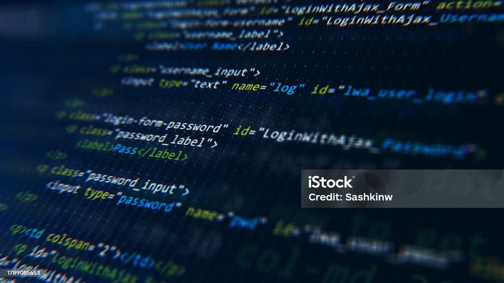 Code Html Php Web Programming Source Code Abstract Code Background 3d ...