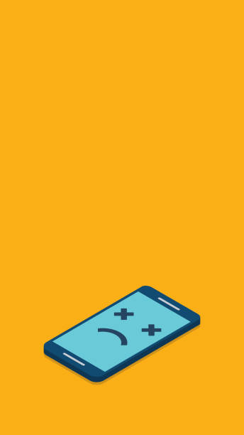 istock Broken smartphone with sad smile. Broken phone service, recovery and repair concept 1789085659