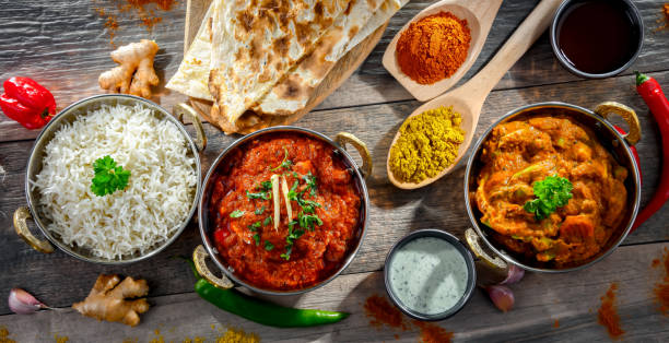 istock Hot madras paneer and vegetable masala with rice 1789094675
