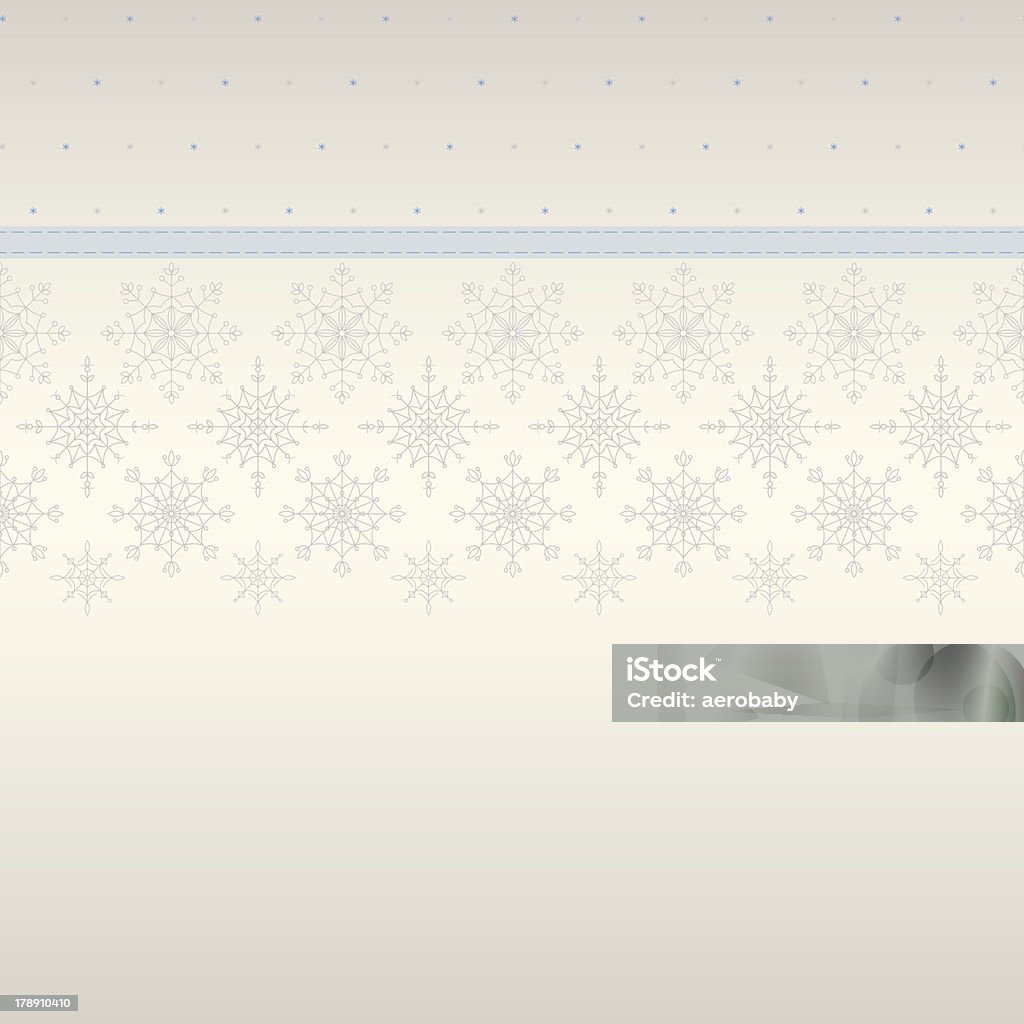 Бесшовные снежинок и украшения кружева ленты на заднем плане. - Векторная графика Бежевый роялти-фри