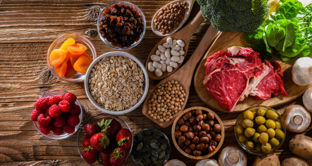 istock Composition with food products rich in iron 1789104421