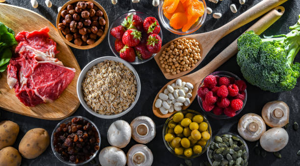 istock Composition with food products rich in iron 1789104699