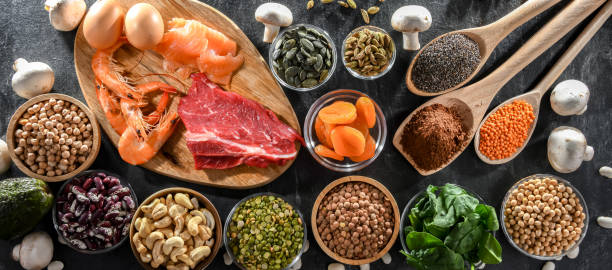 istock Composition with food products rich in zinc 1789104722
