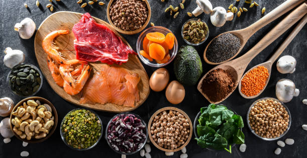 istock Composition with food products rich in zinc 1789105251