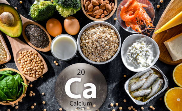 istock Composition with food products rich in calcium 1789112131