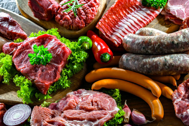 istock Composition with a variety of meat products 1789113723